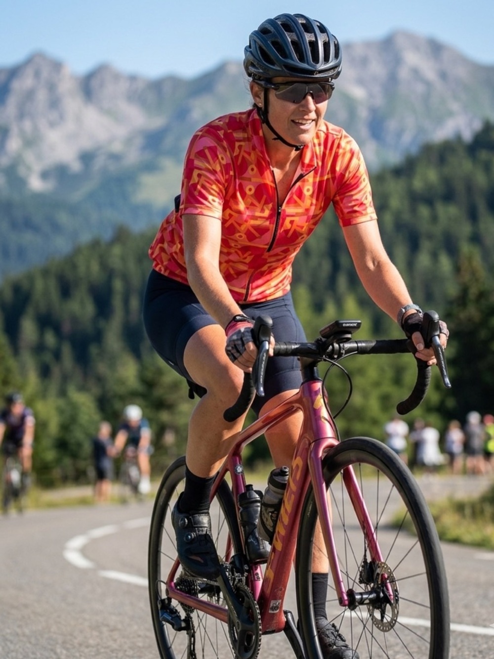 NWT Terry Precision Bicycles Women’s XL Cycling Jersey Pink Orange Geometric